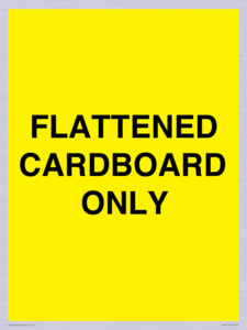 WV10413: FLATTENED CARDBOARD ONLY