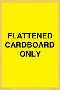WV10413: FLATTENED CARDBOARD ONLY