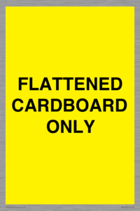 WV10413: FLATTENED CARDBOARD ONLY