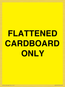 WV10413: FLATTENED CARDBOARD ONLY
