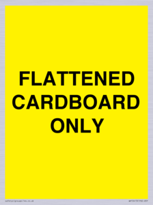 WV10413: FLATTENED CARDBOARD ONLY