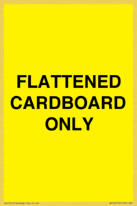 WV10413: FLATTENED CARDBOARD ONLY
