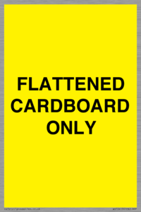 WV10413: FLATTENED CARDBOARD ONLY
