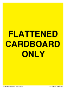 WV10413: FLATTENED CARDBOARD ONLY