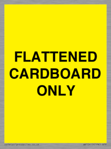 WV10413: FLATTENED CARDBOARD ONLY