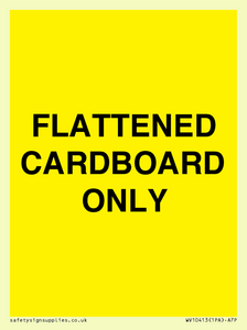 WV10413: FLATTENED CARDBOARD ONLY