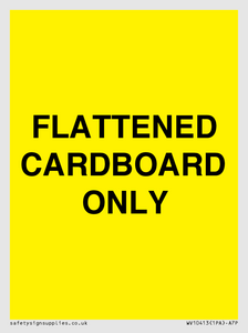 WV10413: FLATTENED CARDBOARD ONLY