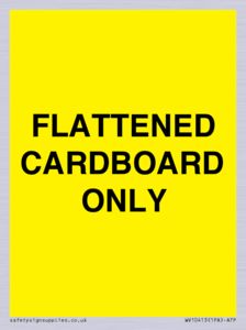 WV10413: FLATTENED CARDBOARD ONLY