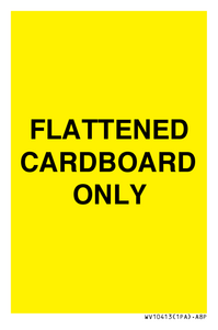 WV10413: FLATTENED CARDBOARD ONLY