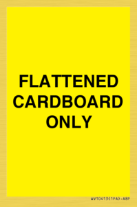 WV10413: FLATTENED CARDBOARD ONLY