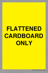 WV10413: FLATTENED CARDBOARD ONLY