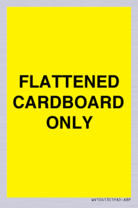 WV10413: FLATTENED CARDBOARD ONLY