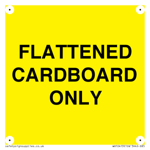 WV10413: FLATTENED CARDBOARD ONLY