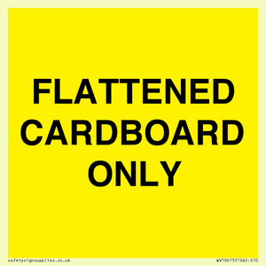 WV10413: FLATTENED CARDBOARD ONLY
