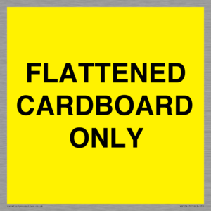 WV10413: FLATTENED CARDBOARD ONLY