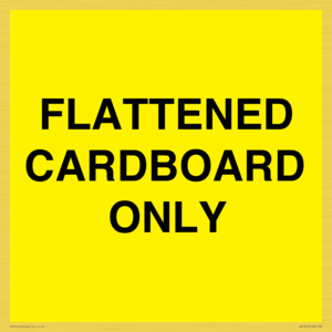 WV10413: FLATTENED CARDBOARD ONLY