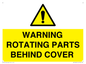 WV10422: WARNING ROTATING PARTS BEHIND COVER