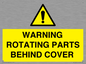 WV10422: WARNING ROTATING PARTS BEHIND COVER