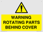 WV10422: WARNING ROTATING PARTS BEHIND COVER