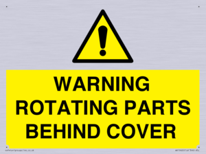 WV10422: WARNING ROTATING PARTS BEHIND COVER