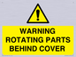 WV10422: WARNING ROTATING PARTS BEHIND COVER