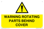 WV10422: WARNING ROTATING PARTS BEHIND COVER