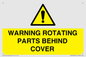WV10422: WARNING ROTATING PARTS BEHIND COVER