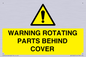 WV10422: WARNING ROTATING PARTS BEHIND COVER