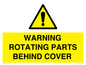 WV10422: WARNING ROTATING PARTS BEHIND COVER