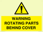 WV10422: WARNING ROTATING PARTS BEHIND COVER