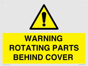 WV10422: WARNING ROTATING PARTS BEHIND COVER