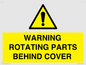 WV10422: WARNING ROTATING PARTS BEHIND COVER