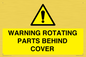 WV10422: WARNING ROTATING PARTS BEHIND COVER