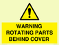 WV10422: WARNING ROTATING PARTS BEHIND COVER