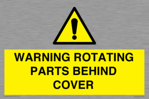 WV10422: WARNING ROTATING PARTS BEHIND COVER