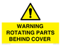 WV10422: WARNING ROTATING PARTS BEHIND COVER