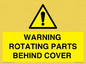 WV10422: WARNING ROTATING PARTS BEHIND COVER