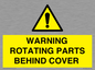 WV10422: WARNING ROTATING PARTS BEHIND COVER