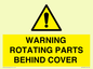 WV10422: WARNING ROTATING PARTS BEHIND COVER