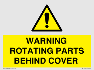 WV10422: WARNING ROTATING PARTS BEHIND COVER