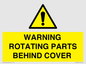 WV10422: WARNING ROTATING PARTS BEHIND COVER