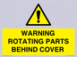 WV10422: WARNING ROTATING PARTS BEHIND COVER