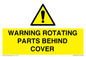 WV10422: WARNING ROTATING PARTS BEHIND COVER