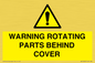 WV10422: WARNING ROTATING PARTS BEHIND COVER