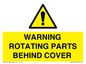 WV10422: WARNING ROTATING PARTS BEHIND COVER