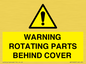 WV10422: WARNING ROTATING PARTS BEHIND COVER