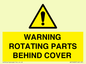 WV10422: WARNING ROTATING PARTS BEHIND COVER