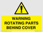 WV10422: WARNING ROTATING PARTS BEHIND COVER