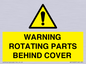 WV10422: WARNING ROTATING PARTS BEHIND COVER