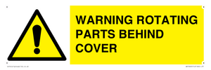 WV10422: WARNING ROTATING PARTS BEHIND COVER